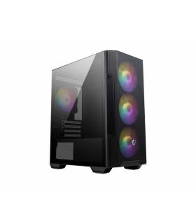 MSI MAG FORGE M100R carcasa de ordenador Midi Tower Negro, Transparente