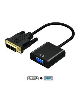 AISENS CONVERSOR DVI-D A VGA, 24+1 M-HDB15 H, NEGRO, 10CM