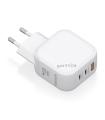 AISENS Cargador GaN 65W, 2xUSB-C PD3.0 QC4.0, 1xUSB-A QC3.0, Blanco