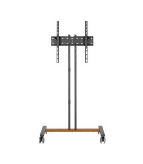 AISENS Soporte de Suelo ECO con Rueda para Monitor Tv 35Kg de 32-55, Negro