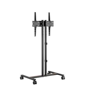 AISENS Soporte de Suelo ECO con Rueda para Monitor Tv 35Kg de 32-55, Negro