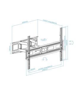 TooQ Soporte de pared para pantallas 37”- 80”