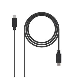 Nanocable USB 2.0, 2m cable USB USB C Negro