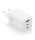 AISENS Cargador Gan 65W, 2xUSB-C PD3.0 QC4.0, 1xUSB-A QC3.0, Blanco