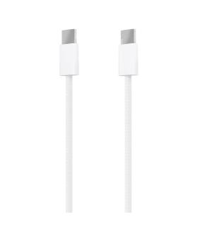 AISENS Cable USB 2.0 3A 60W Apple, tipo USB-C M-USB-C M, Blanco, 1.0m