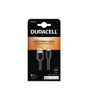 Duracell USB5012A cable de conector Lightning 1 m Negro