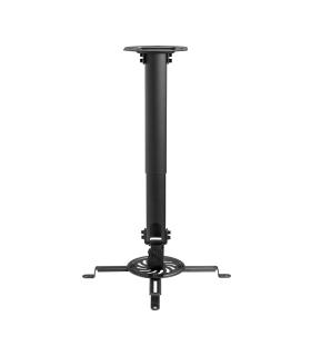 AISENS Soporte Universal Giratorio, Inclinable y Extensible de Techo para Proyector 13.5Kg, Negro