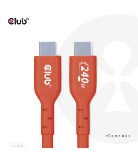 CLUB3D Cable certificado USB2 tipo C bidireccional USB-IF Datos 480 Mb, PD 240 W (48 V 5 A) EPR M M 3 m 9,84 pies