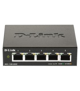 D-Link DGS-1100-05V2 E switch Gestionado L2 Gigabit Ethernet (10 100 1000) Negro