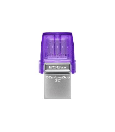 Kingston Technology DataTraveler microDuo 3C unidad flash USB 256 GB USB Type-A   USB Type-C 3.2 Gen 1 (3.1 Gen 1) Acero