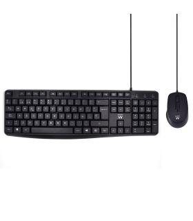 Ewent EW3006 teclado Ratón incluido Oficina USB QWERTY Español Negro