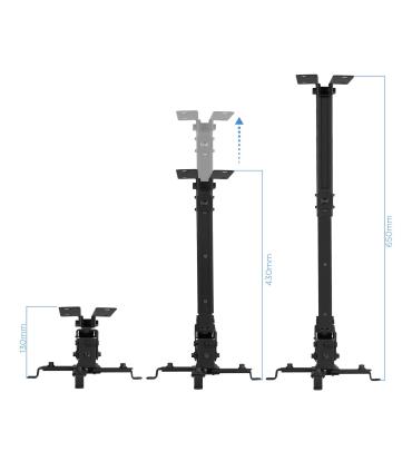 TooQ SOPORTE UNIVERSAL INCLINABLE DE TECHO PARA PROYECTOR NEGRO