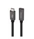 Nanocable Cable Prolongador USB-C 3.2 Gen2x2 20Gbps 3A, 4K 60Hz, USB-C M-USB-C H, Negro, 1.5 m