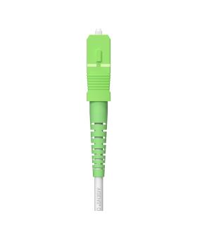 AISENS Cable Fibra Óptica Latiguillo G657A2 3.0 9 125 SMF Simplex CPR DCA LSZH, SC APC-SC APC, Blanco, 100 m