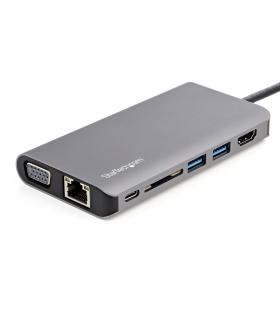 StarTech.com Adaptador Multipuertos USB-C - Mini Docking Station para Viajes con HDMI de 4K o VGA de 1080p - con Hub Ladrón USB