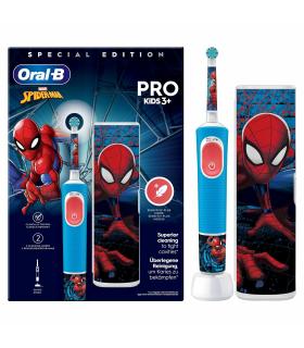 Oral-B Vitality Pro Kids Spiderman Niño Cepillo dental oscilante Azul, Rojo