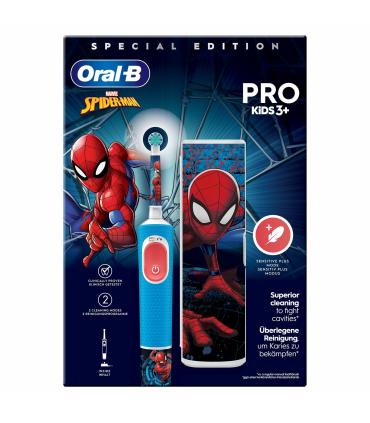 Oral-B Vitality Pro Kids Spiderman Niño Cepillo dental oscilante Azul, Rojo