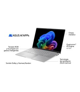 ASUS Vivobook S 15 OLED S5507QA-MA006W Copilot+ PC - Ordenador Portátil 15.6" Wide Quad HD+ 120Hz (Qualcomm Snapdragon