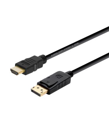 AISENS CABLE CONVERSOR DISPLAYPORT A HDMI, DP M-HDMI M, NEGRO, 2.0M