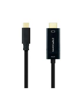 Nanocable Cable Conversor USB-C a HDMI 1.4 4K@30HZ 3 m, Negro