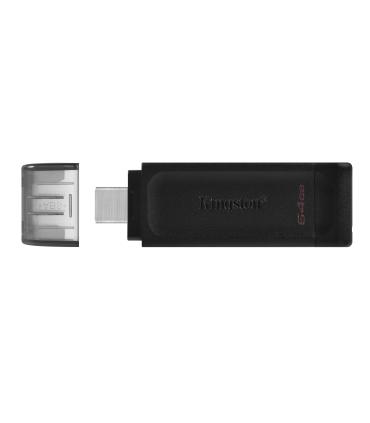 Kingston Technology DataTraveler 70 unidad flash USB 64 GB USB Tipo C 3.2 Gen 1 (3.1 Gen 1) Negro