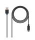 Nanocable USB 2.0, 2m cable USB USB C 2 x USB A Negro