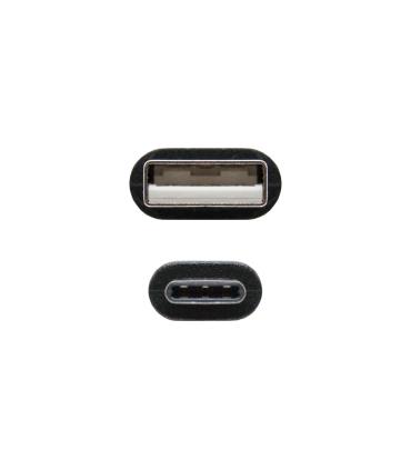 Nanocable USB 2.0, 2m cable USB USB C 2 x USB A Negro