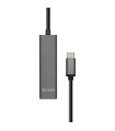 AISENS Hub USB 3.1 USB-C, USB-C/M - 4 x Tipo A/H, Gris, 15 cm