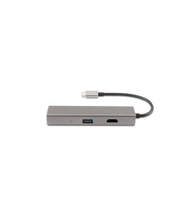 CoolBox Hub miniDOCK4 USB-C Alámbrico USB 3.2 Gen 1 (3.1 Gen 1) Type-C Acero