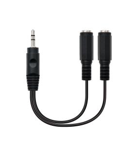 Nanocable 10.24.1200 cable de audio 0,15 m 2 x 3.5mm 3,5mm Negro