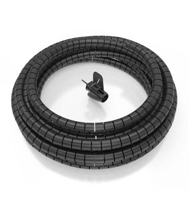 AISENS Organizador de cable en espiral 25mm, Negro, 10.0m