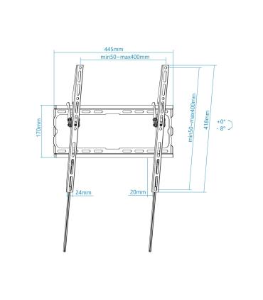 TooQ LP1071T-B soporte para TV 177,8 cm (70") Negro