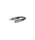 Nanocable Cable Adaptador Audio USB-C M a Jack 3.5 H, 11 cm, Negro Gris