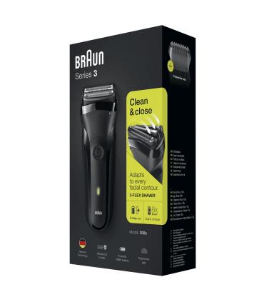 Braun Series 3 300s Máquina de afeitar de láminas Recortadora Negro