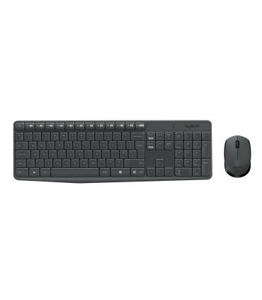 Logitech MK235 teclado Ratón incluido Hogar USB QWERTY Español Gris