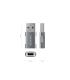 AISENS Mini Adaptador USB 3.2 GEN2 10G 3A, Tipo USB-C H-A M, Gris