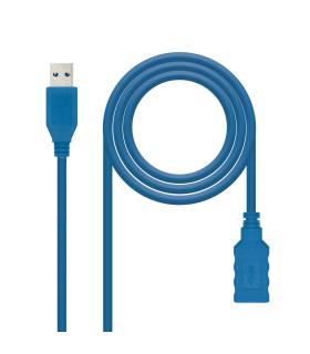 Nanocable CABLE USB 3.0, TIPO A M-A H, AZUL, 2.0 M