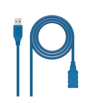 Nanocable CABLE USB 3.0, TIPO A M-A H, AZUL, 2.0 M