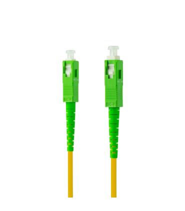 Nanocable Cable de Fibra Óptica SC APC a SC APC Monomodo Simplex LSZH, Amarillo, 1 m