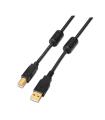 AISENS A101-0010 cable USB USB 2.0 3 m USB A USB B Negro