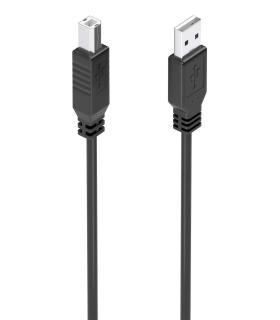 AISENS Cable USB 2.0 con Amplificador, Tipo A M-B M, Negro, 10m