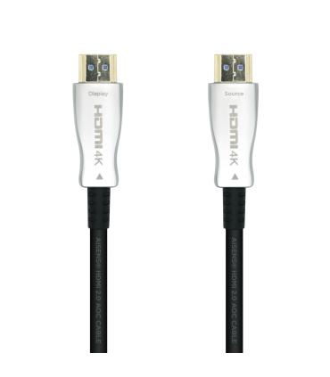 AISENS Cable HDMI V2.0 AOC Premium Alta Velocidad   HEC 4k@60Hz 18Gbps, A M-A M, Negro, 15m