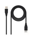 Nanocable CABLE USB 2.0, TIPO A/M-A/H, NEGRO, 3.0 M