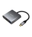 AISENS Conversor USB-C a HDMI/USB-C/Tipo A USB 3.0, 3 en 1, Gris, 15cm