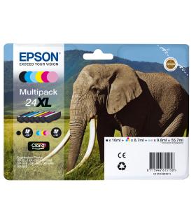 Epson Elephant Multipack 6-colours 24XL Claria Photo HD Ink