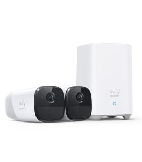 Eufy Camaras de Vigilancia eufyCam 2 Pro, 2K Cámara IP Exterior, 365 días de batería, Compatible con HomeKit, protección IP67,