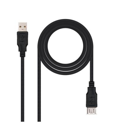 Nanocable CABLE USB 2.0, TIPO A M-A H, NEGRO, 1.8 M