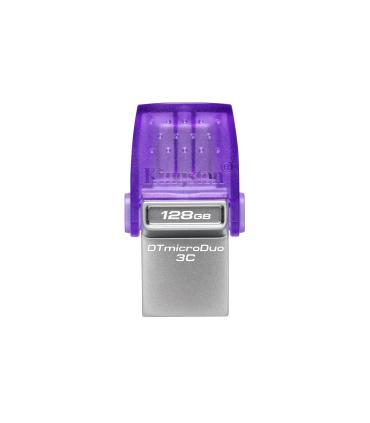 Kingston Technology DataTraveler microDuo 3C unidad flash USB 128 GB USB Type-A   USB Type-C 3.2 Gen 1 (3.1 Gen 1) Acero