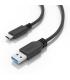 AISENS Cable USB 3.1 Gen2 10Gbps 3A, Tipo USB-C M-A M, Negro, 2.0m