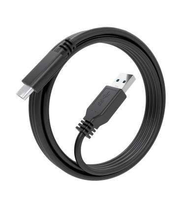 AISENS Cable USB 3.1 Gen2 10Gbps 3A, Tipo USB-C M-A M, Negro, 2.0m